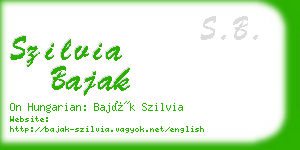 szilvia bajak business card